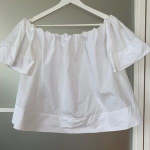 Vince off the shoulder top. White. Size M